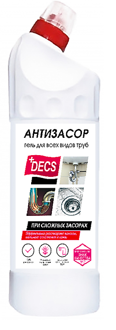 DECS Антизасор гель 750 мл. 15 шт./уп.